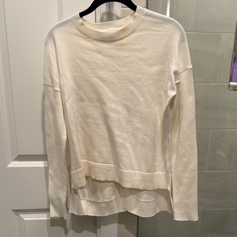 Athleta Cream Knit Sweater
